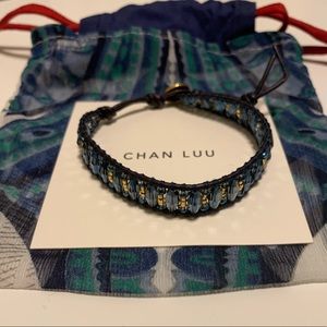 Chan Luu Blue & Gold Beaded Bracelet
